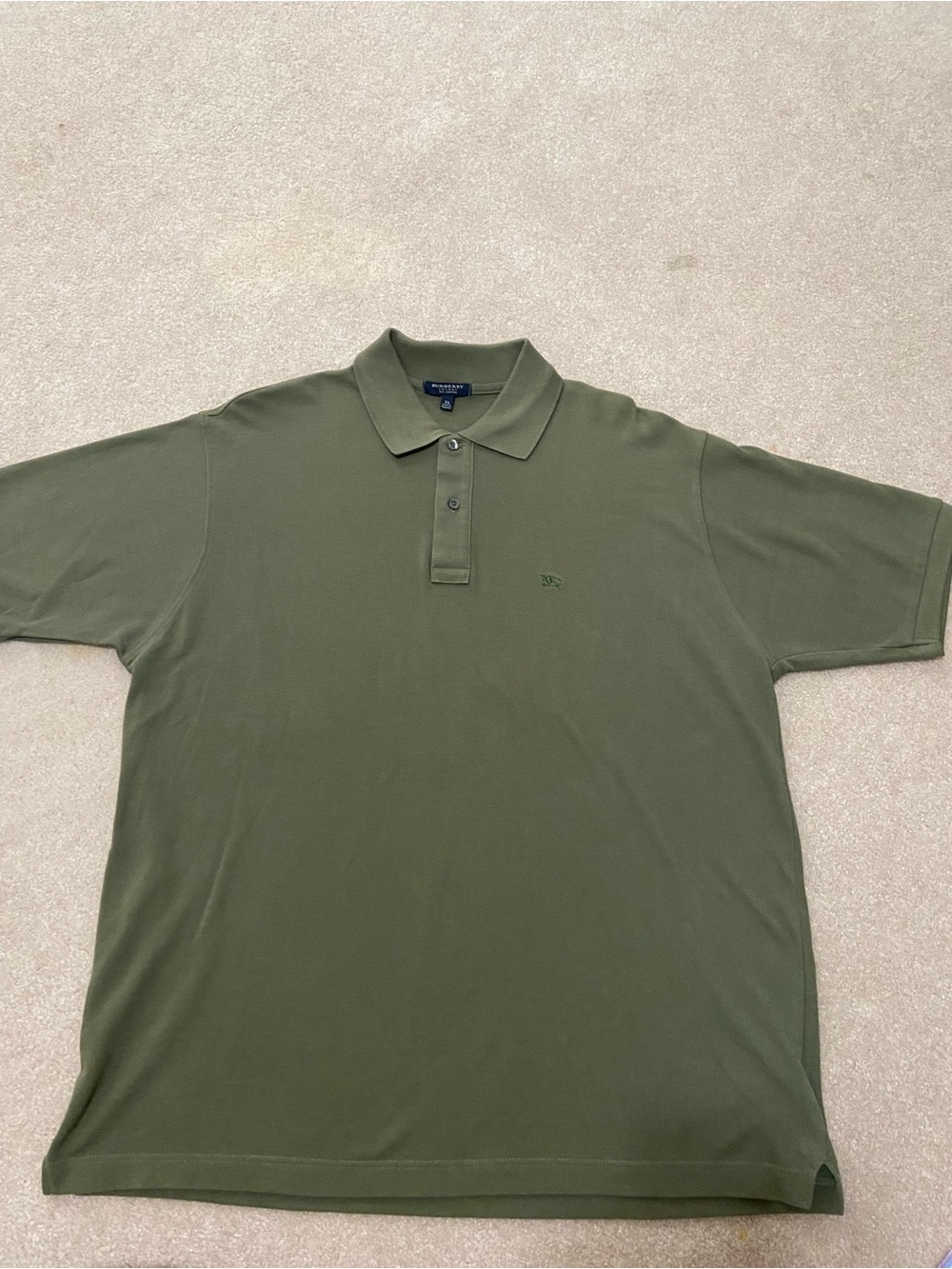 Burberry Olive Green Polo Shirt
